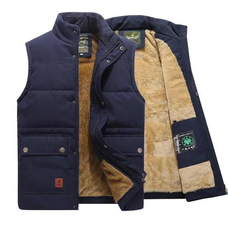 Men's Winter Lined Sleeveless Waistcoat