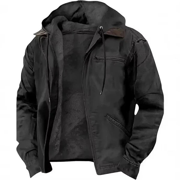 Men's Winter Fleece Jacket with Hood