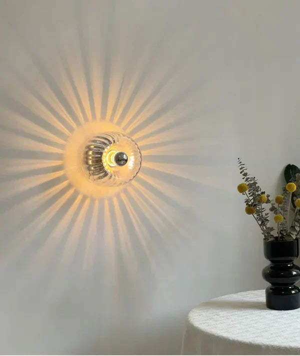 Nordic Bauhaus Wall Light – Scandinavian Glass & Metal Sconce