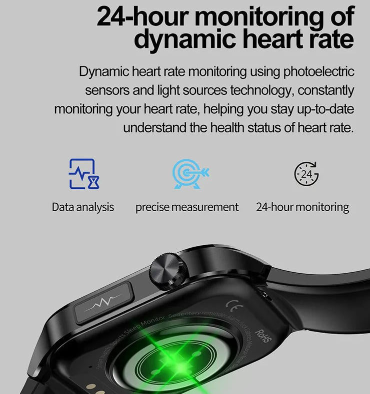 Smartwatch For Seniors With Blood Pressure And Blood Sugar Monitoring