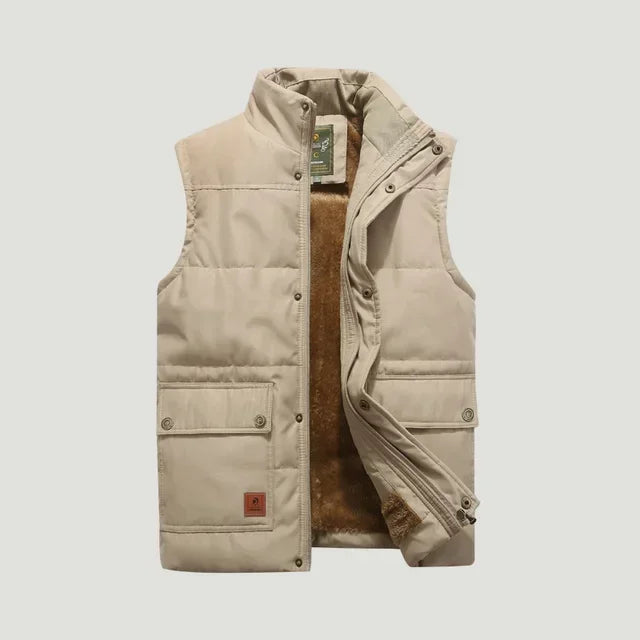 Men's Winter Lined Sleeveless Waistcoat