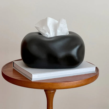 Bubble Ceramic Tissue Box Cover | Modern Cloud & Metallic Decor
