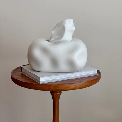 Bubble Ceramic Tissue Box Cover | Modern Cloud & Metallic Decor