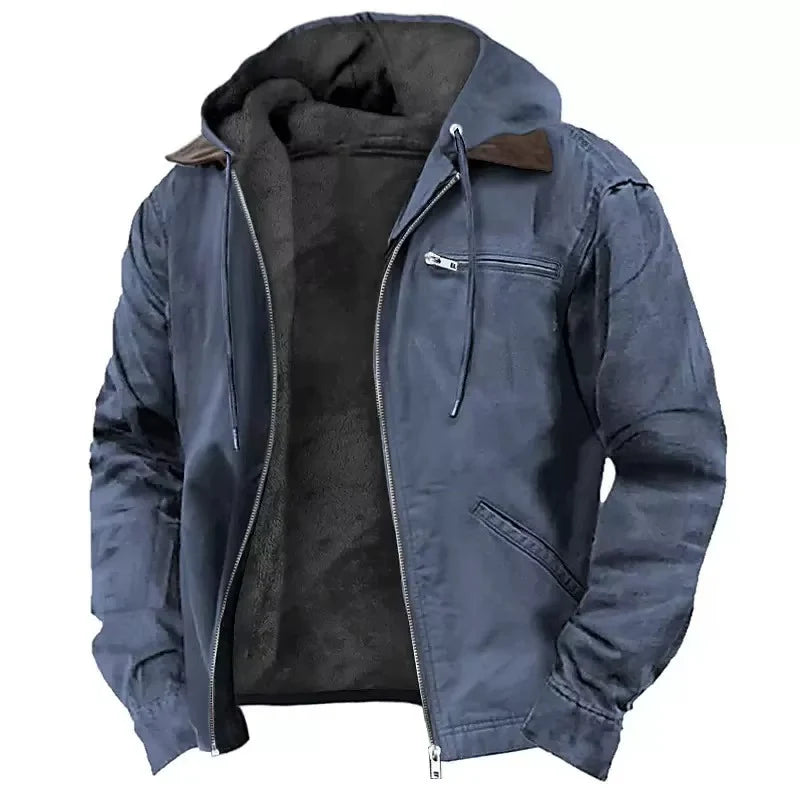 Men's Winter Fleece Jacket with Hood