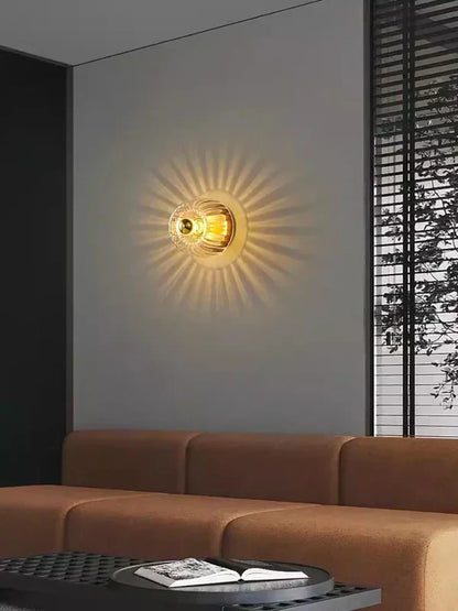 Nordic Bauhaus Wall Light – Scandinavian Glass & Metal Sconce