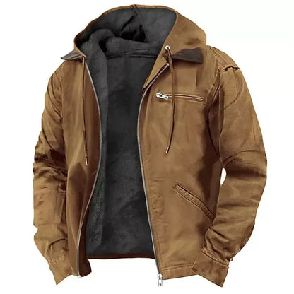 Men's Winter Fleece Jacket with Hood