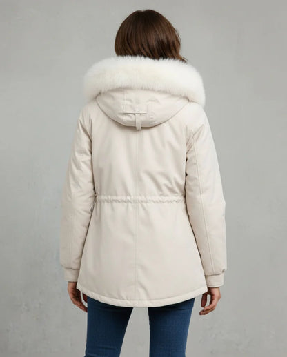 Women's Winter Coat with Fur Hood I Long Parka
