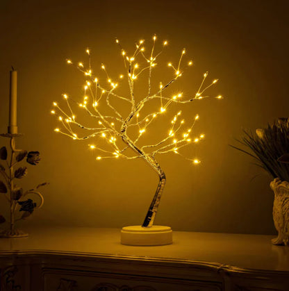 Magical Light Tree - Cordless Mood Table Lamp | Rechargeable | Reading Lamp | Bedside Lamp | Living Room