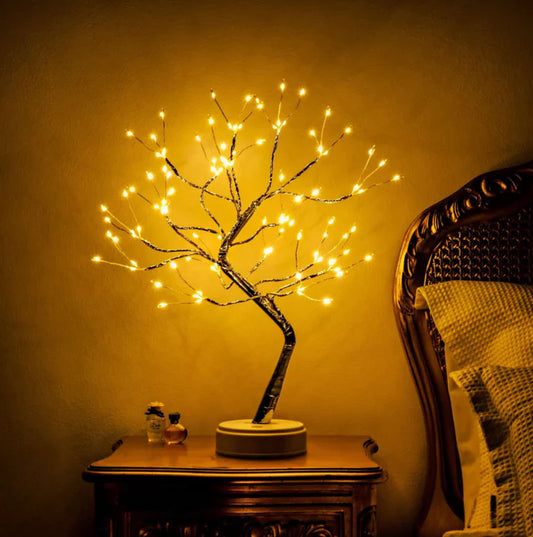 Magical Light Tree - Cordless Mood Table Lamp | Rechargeable | Reading Lamp | Bedside Lamp | Living Room