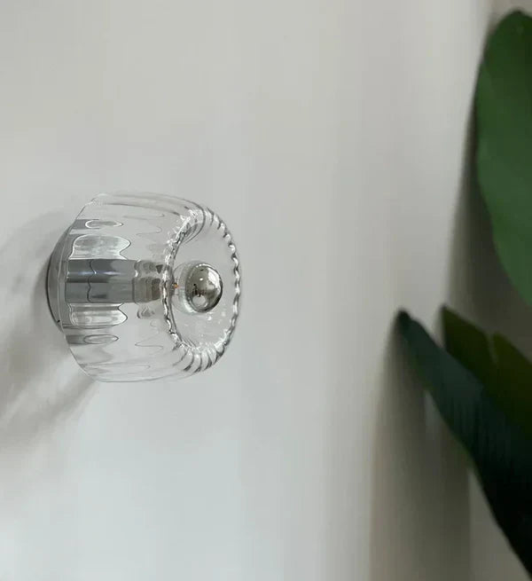 Nordic Bauhaus Wall Light – Scandinavian Glass & Metal Sconce