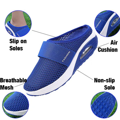 Supportive Wedge Sandals Slip-On Slippers With Arch Support For Women