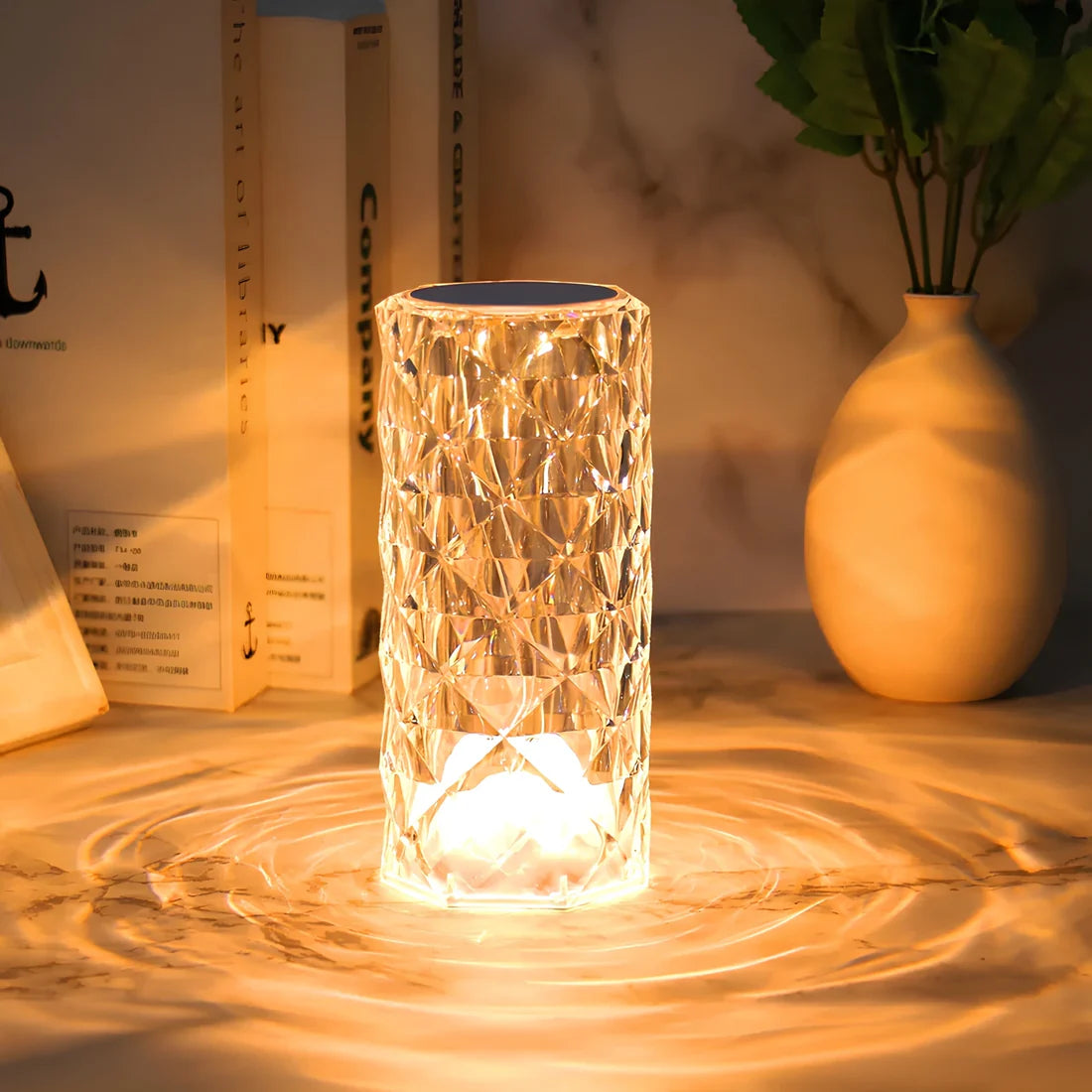Sparkling Crystal Touch Rechargeable LED Table Lamp