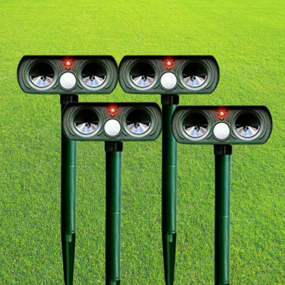 Solar Powered Infrared Animal Pest Repeller With Motion Sensor Single Unit