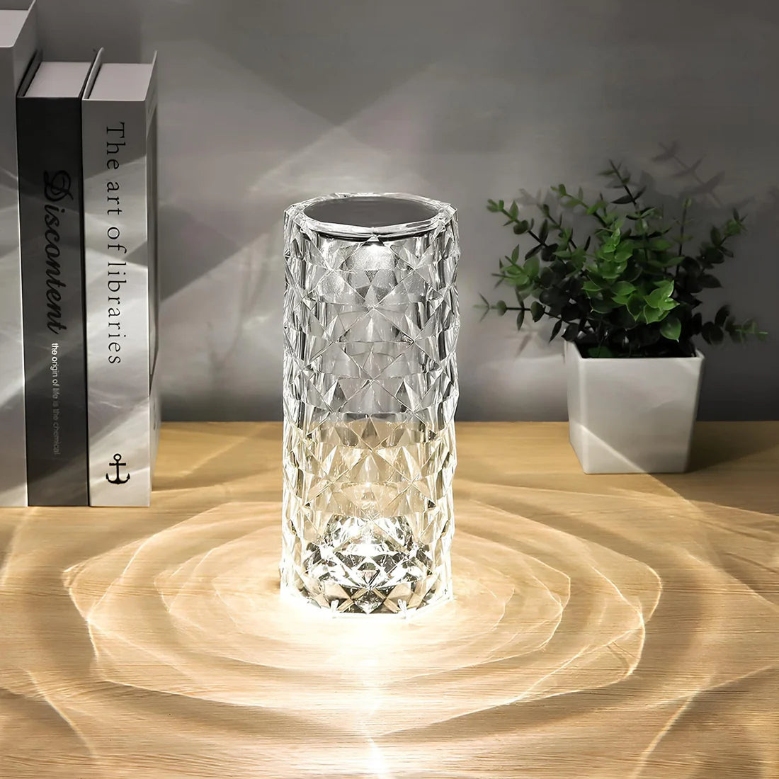 Sparkling Crystal Touch Rechargeable LED Table Lamp