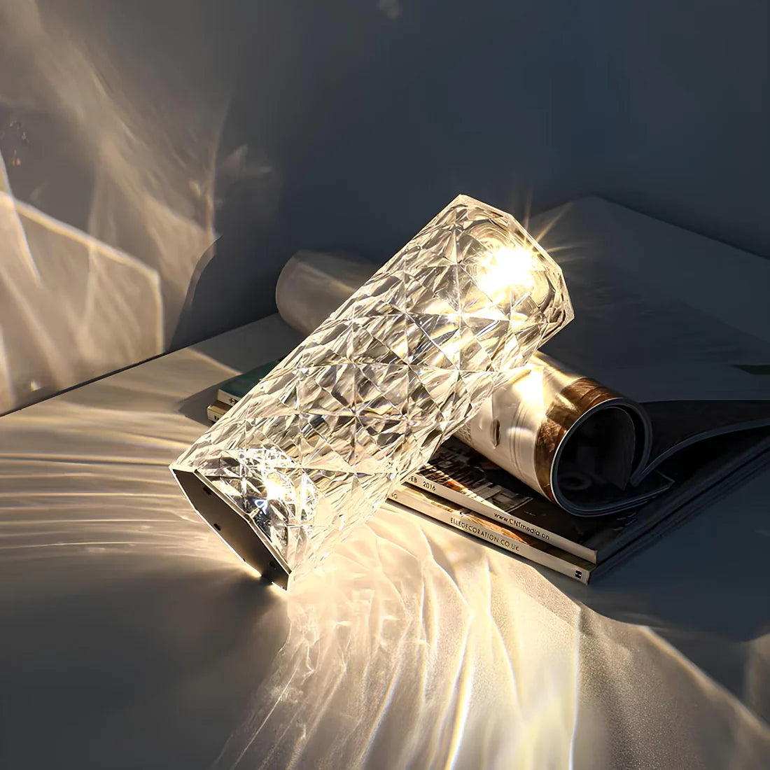 Sparkling Crystal Touch Rechargeable LED Table Lamp