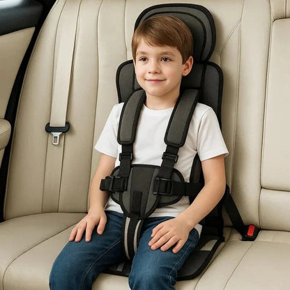 Child Travel Seat With Adjustable Safety Harness For Secure Vehicle Use