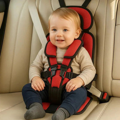 Child Travel Seat With Adjustable Safety Harness For Secure Vehicle Use