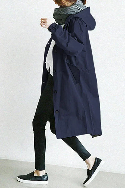 Women's Lightweight Long Hooded Coat