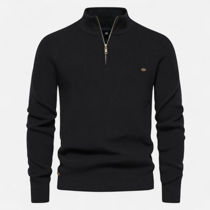 Men's Casual Winter Collar Zip Neck Sweater
