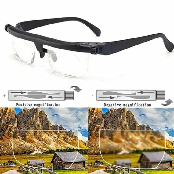 Adjustable Focus Glasses For Near And Far Sight With Tunable Lenses