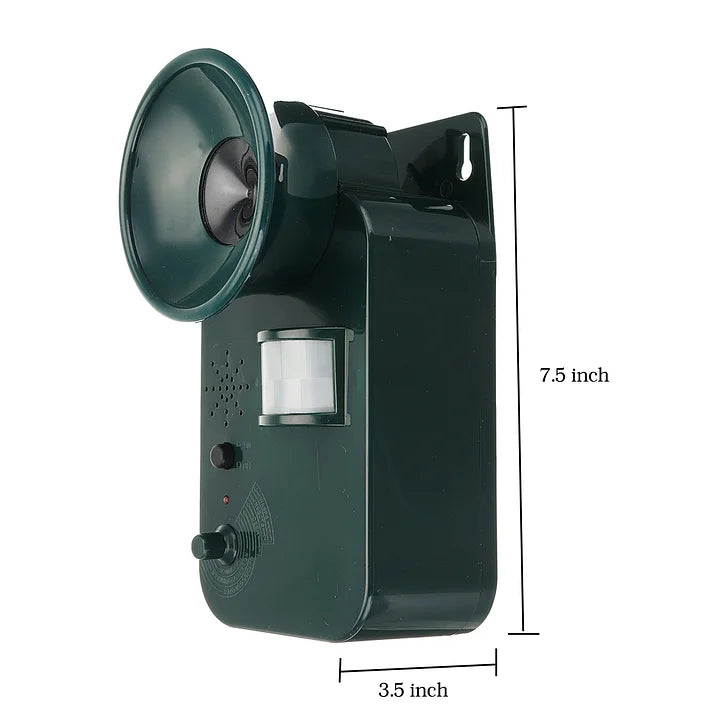Outdoor Ultrasonic Animal Repeller 5000 Sq Ft Cordless 9V DC Safely Repels