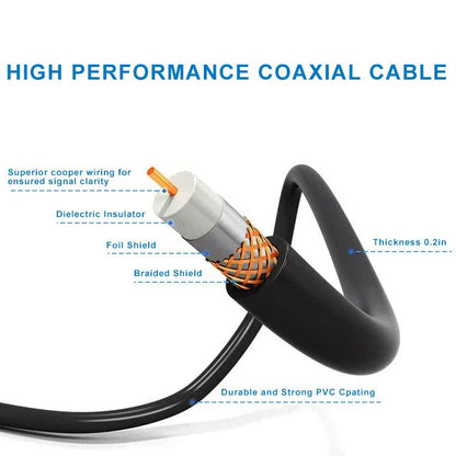 Digital HD TV Antenna Long-Range With 360-Degree Rotating Motor And Mounting Pole