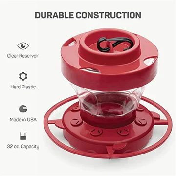 Hummingbird Water Feeder Hanging, Bee-Proof Design With Perch