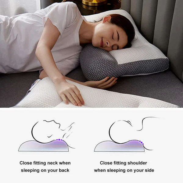 Ergonomic Neck Pillow For Sleeping Support For Side, Back, And Stomach Sleepers