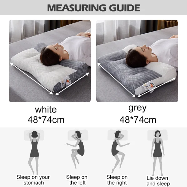 Ergonomic Neck Pillow For Sleeping Support For Side, Back, And Stomach Sleepers
