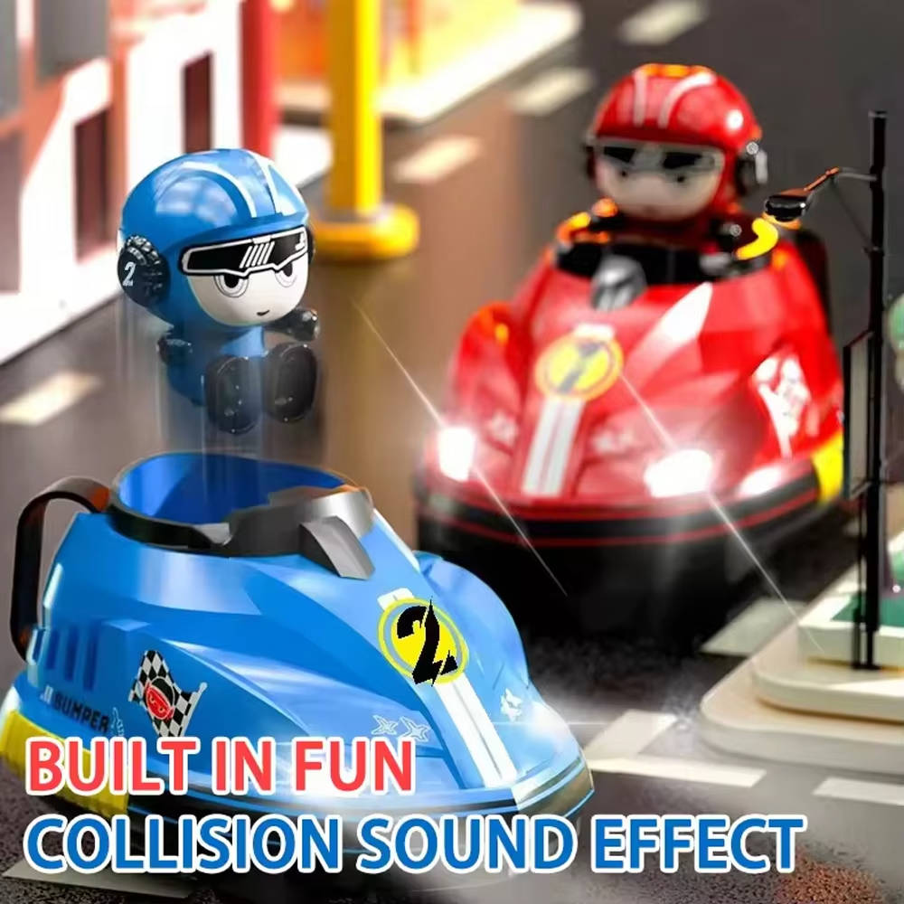 Remote Control Bumper Cars Two-Pack with Ejecting Drivers and USB Rechargeable for Ages 3+