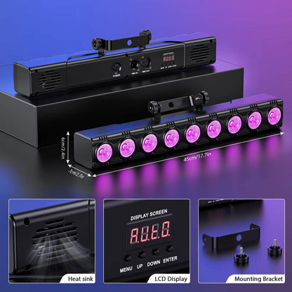 RGBW LED Wall Washer with 36W Power and DMX Control, 25 Degree Beam