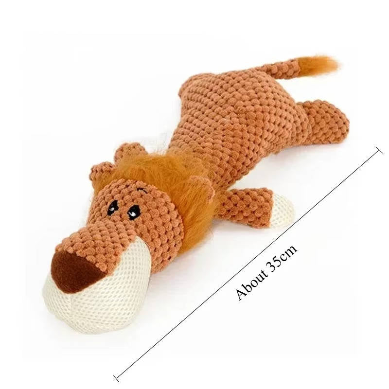 Durable Dog Chew Toy with Braided Cotton Rope and Reinforced Stitching, Built in Squeaker