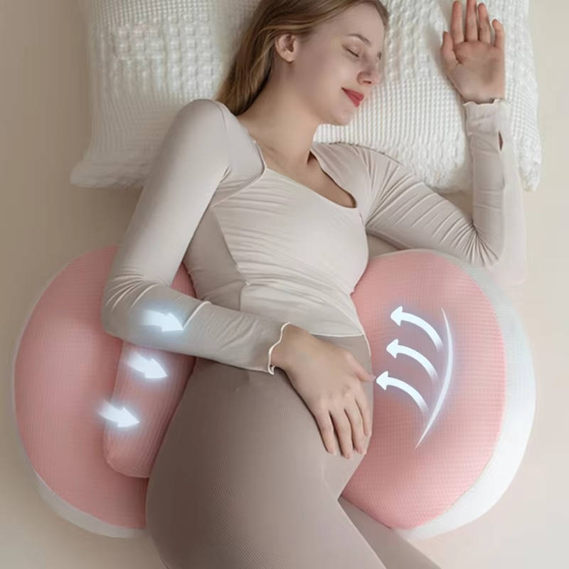 Pregnancy Pillow with Memory Foam Wedge and Bonus Knee Cushion, Removable Washable Cover