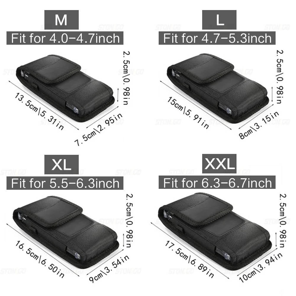Phone Holster with Belt Clip and RFID Blocking Card Slot, Fits 4.0 to 6.8 Inch Phones