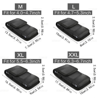 Phone Holster with Belt Clip and RFID Blocking Card Slot, Fits 4.0 to 6.8 Inch Phones