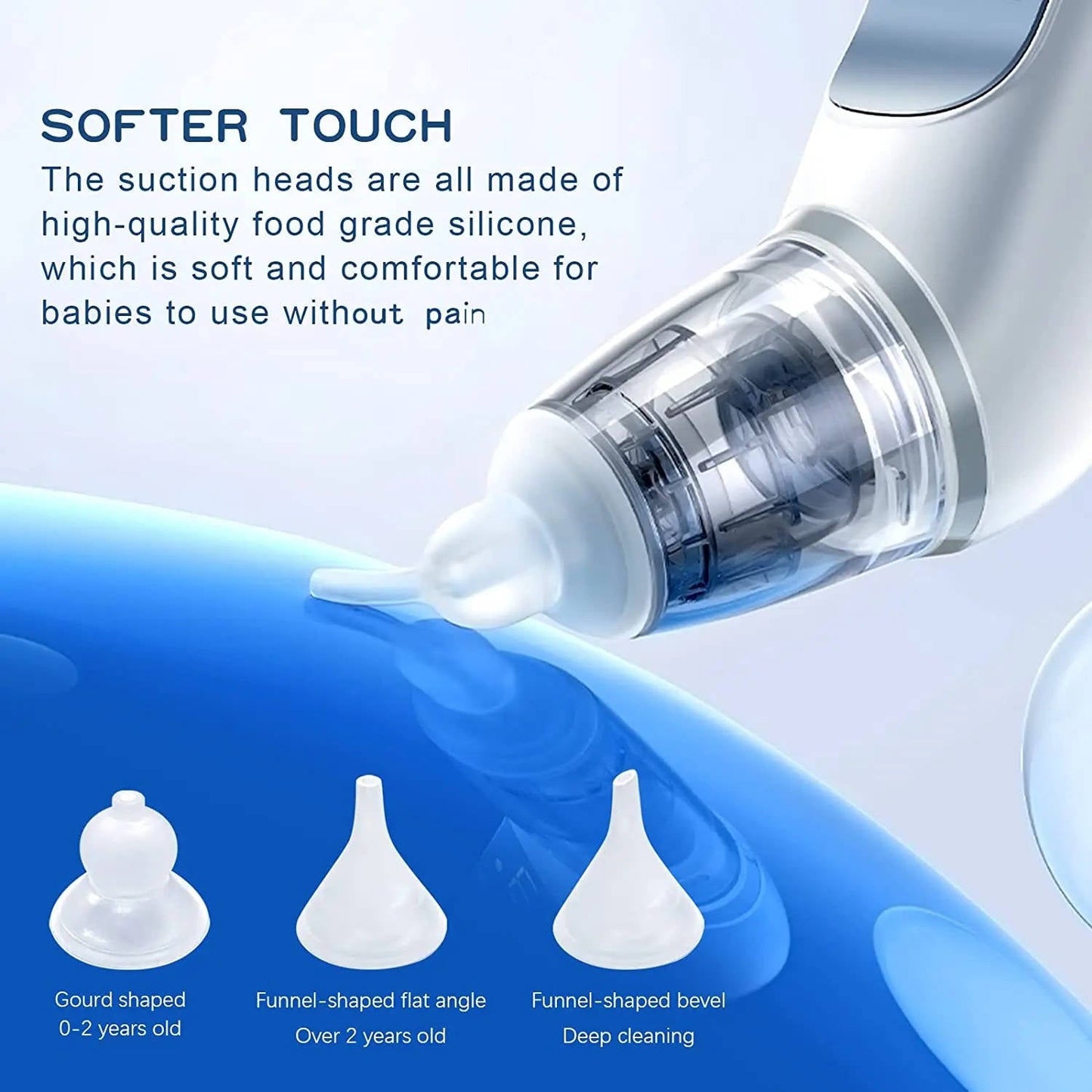 Baby Nasal Aspirator with 3 Suction Levels and Rechargeable Battery, Soothing Music