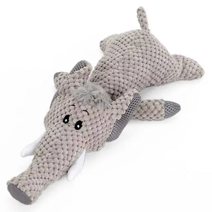 Durable Dog Chew Toy with Braided Cotton Rope and Reinforced Stitching, Built in Squeaker