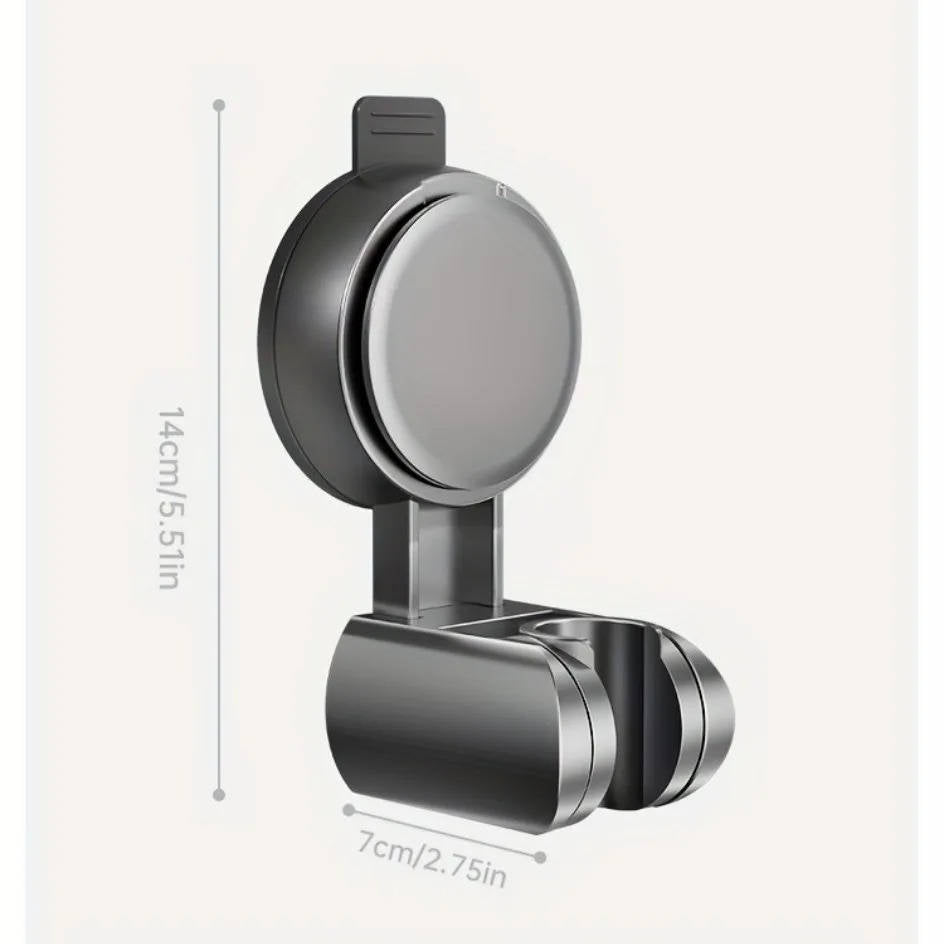 Shower Head Holder with Suction Mount and 360° Rotation for 0.7-0.9in Pipes