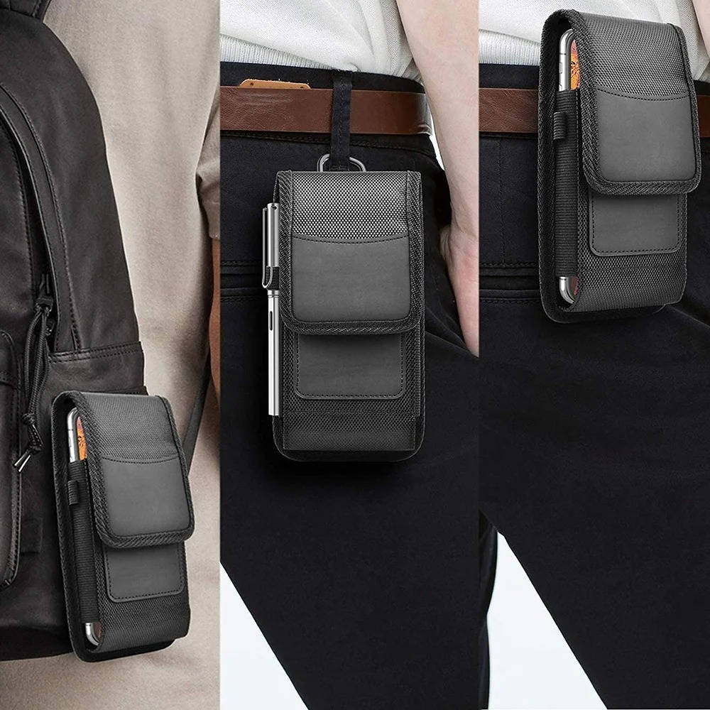 Phone Holster with Belt Clip and RFID Blocking Card Slot, Fits 4.0 to 6.8 Inch Phones