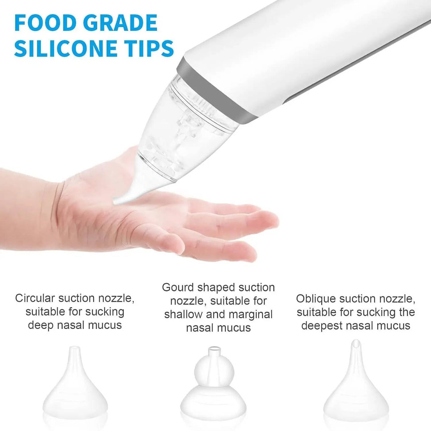 Baby Nasal Aspirator with 3 Suction Levels and Rechargeable Battery, Soothing Music