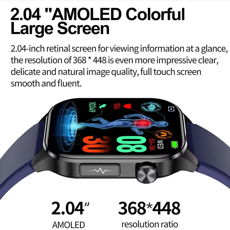 Smartwatch For Seniors With Blood Pressure And Blood Sugar Monitoring