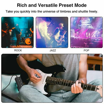 Guitar Headphone Amp with 10 Preamp Voices and 10 Cabinet Simulations, USB Recording
