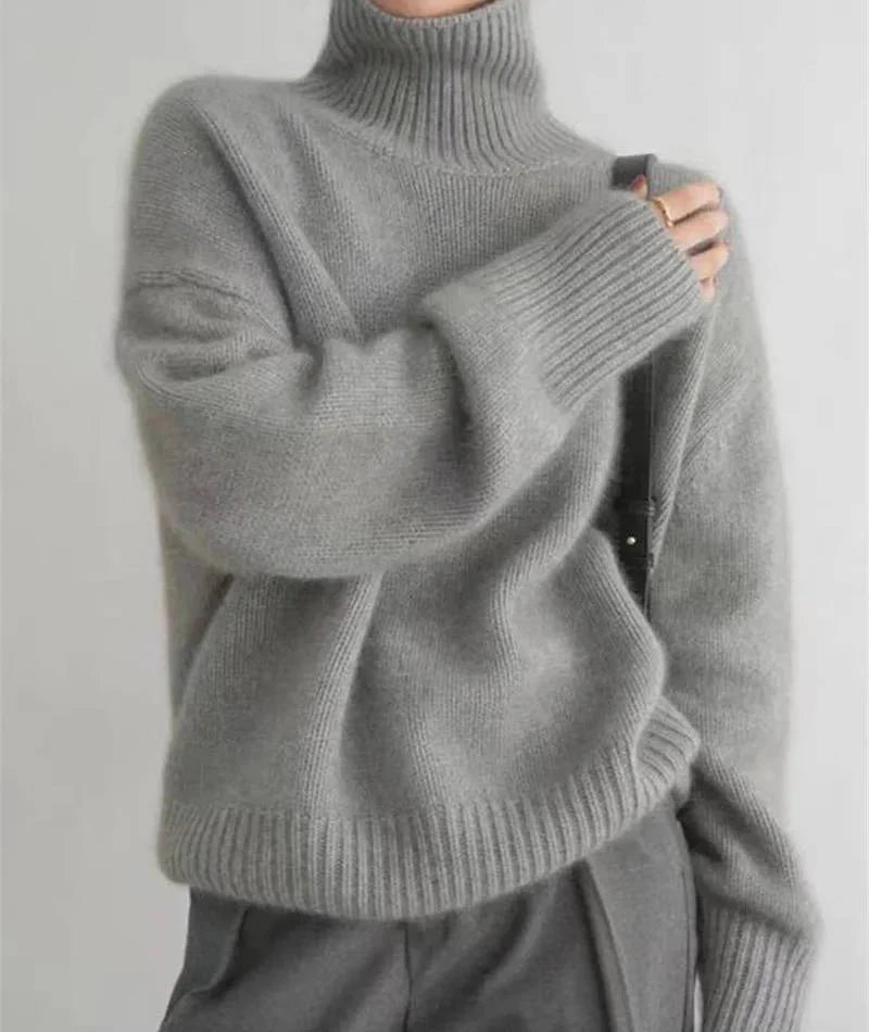 Women's Warm Winter High Neck Jumper