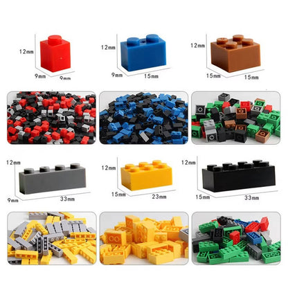 Thousand-Piece Brick Set with Sorting Tray and 6 Shapes for Ages 6+