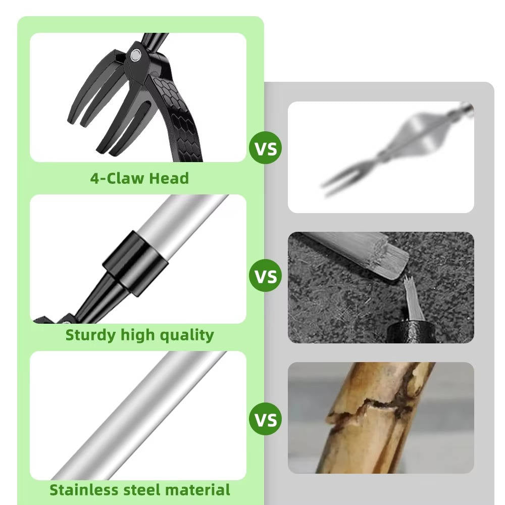 Weed Puller Tool With Long Handle For Easy Stand Up Removal