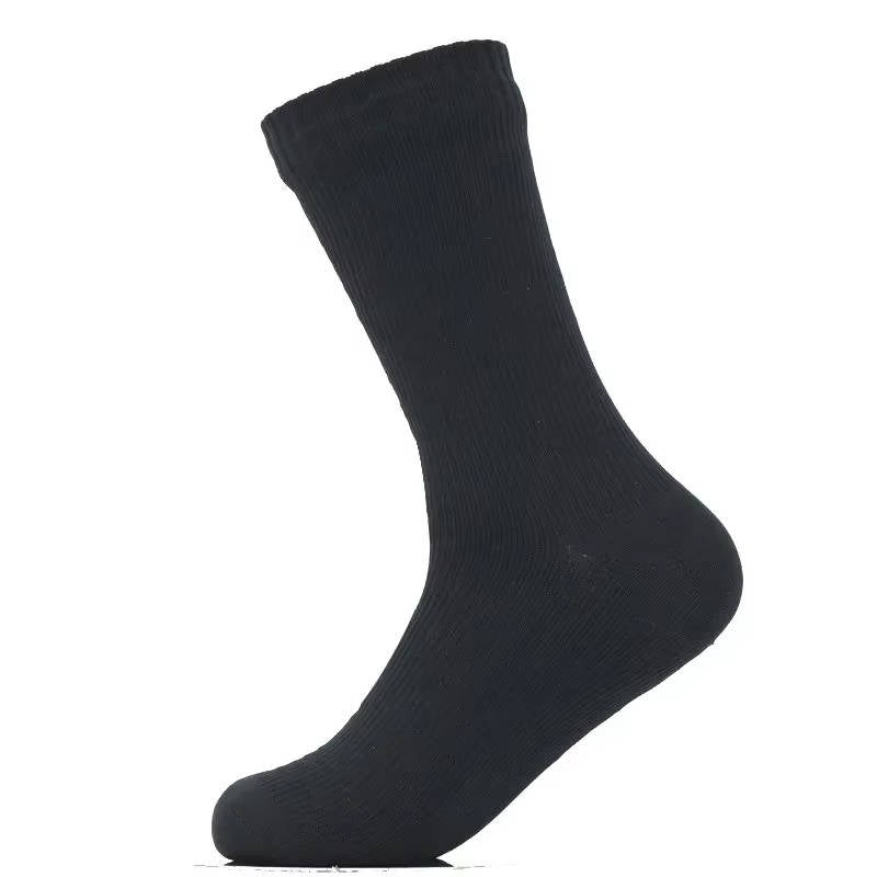 Waterproof Crew Socks with Submersible Membrane and Merino Blend Lining, Quick-Dry Shell