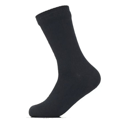 Waterproof Crew Socks with Submersible Membrane and Merino Blend Lining, Quick-Dry Shell