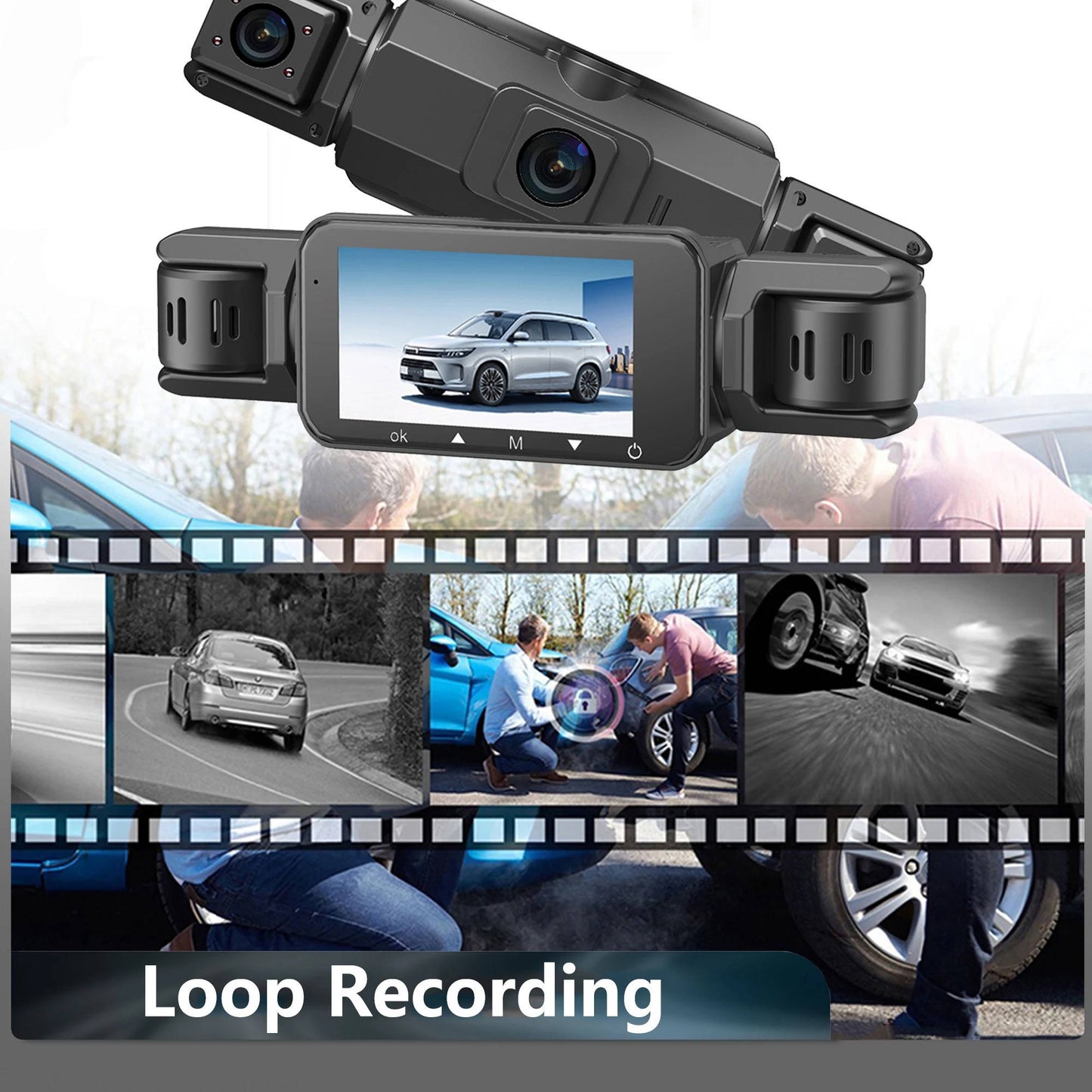 Car Dash Cam Wireless Front And Rear With Night Vision