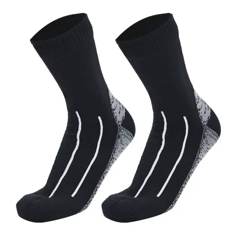 Waterproof Crew Socks with Submersible Membrane and Merino Blend Lining, Quick-Dry Shell