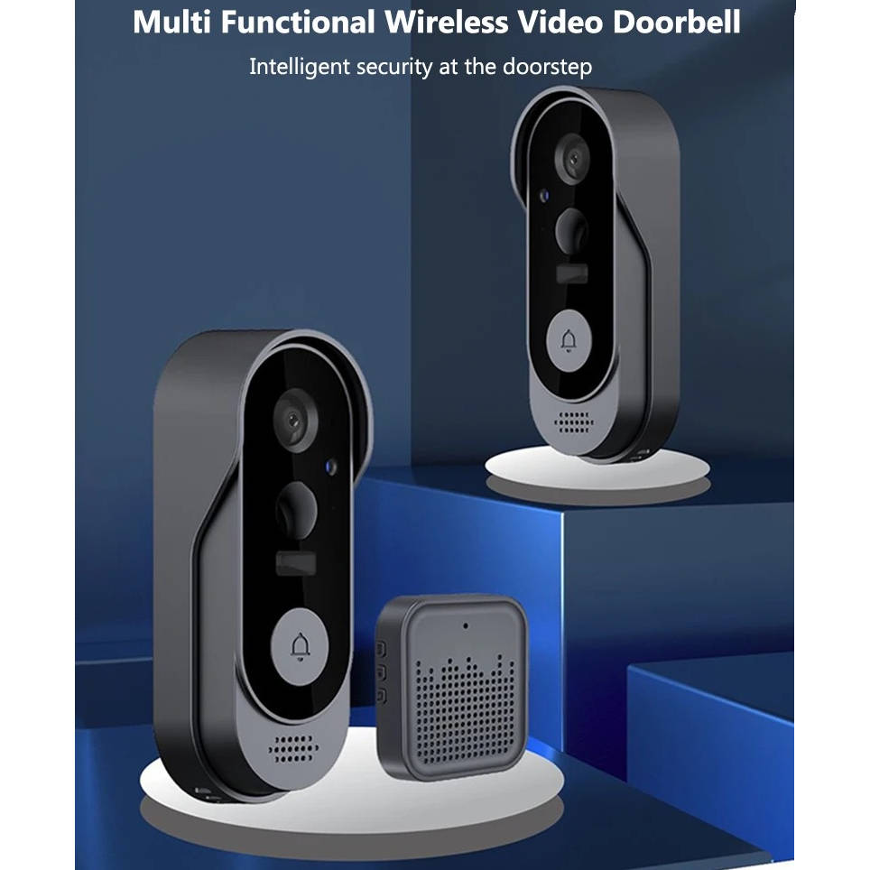 Wireless Smart Video Doorbell With HD Camera, No Subscription Needed